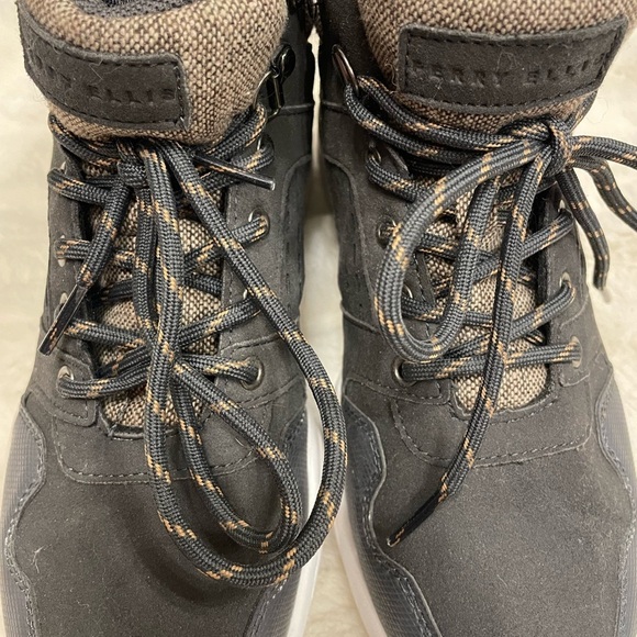 Boys Kids Perry Ellis Gray and Brown High-Top Sneakers Casual Size 6 - Picture 5 of 8